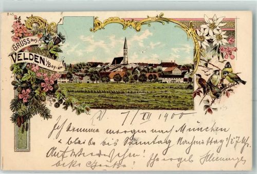 Velden 1900 Edelweiss Vögel