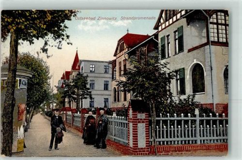 Zinnowitz 1910 Tracht Litfaßsäule