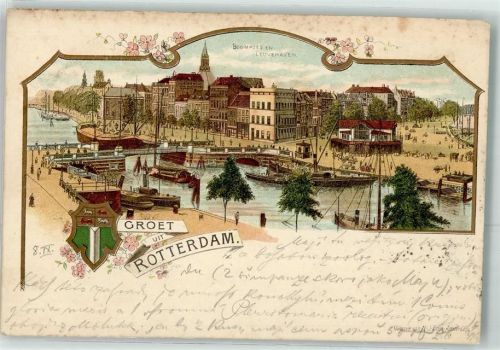 Rotterdam 1898 Boompjes en Leuvehaven