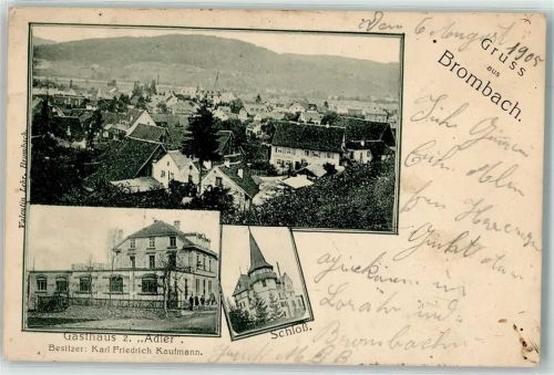79539 W7850 Brombach , Kr Lörrach 1905 - Gasthaus zum Adler Schloß