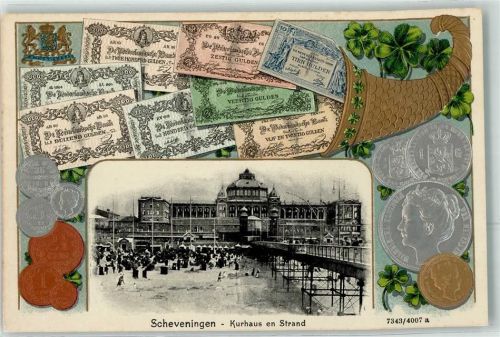 Scheveningen Kurhaus Geldschein- u. Münzcollage