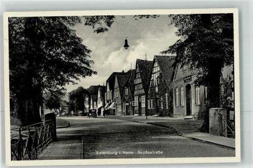 Rotenburg Bahnpost Hamburg Zug 99 16.5.38 Großestraße Oldtimer