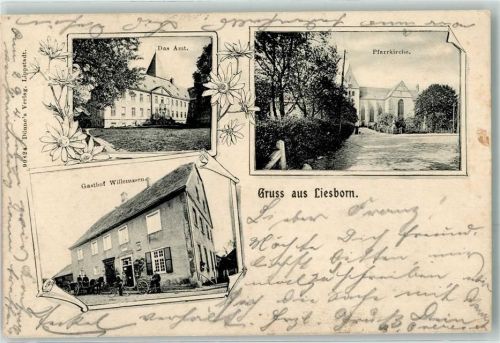 Liesborn 1905 das Amt Pfarrkirche Gasthaus Willemssen