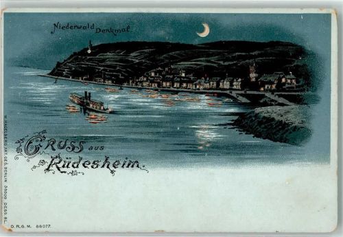 Rüdesheim Niederwald Denkmal Raddampfer Nr 36909