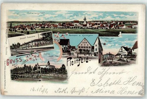 Pleinfeld 1898 Bahnhof Gasthaus Schloss Sand-See Marktplatz Krichengasse Rathaus