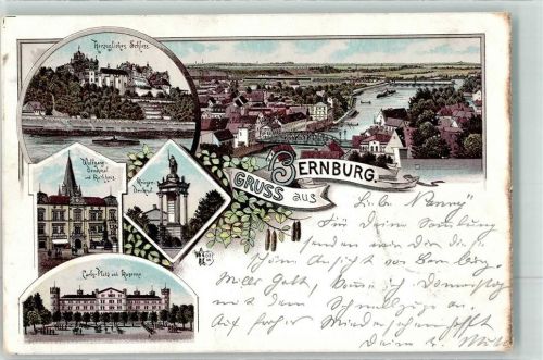 Bernburg 1895 Vorläufer Herzogl. Schloß Carls-Platz Kriegerdenkmal