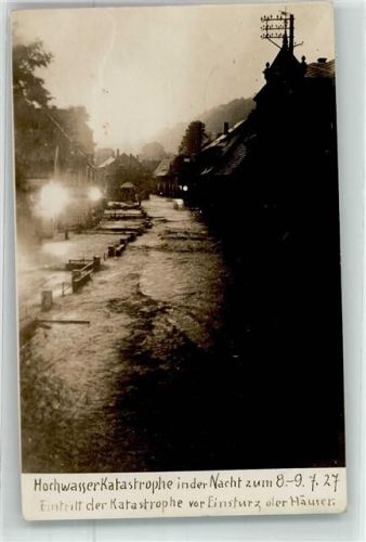 Kurort Berggießhübel Unwetterkatastrophe Hauptstraße 8. Juli 1927