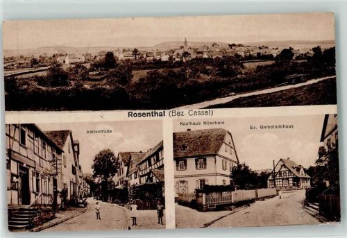 35119 W3559 Rosenthal , Hess - Amtsstraße Evangel. Gemeindehaus Kaufhaus Möschfeld