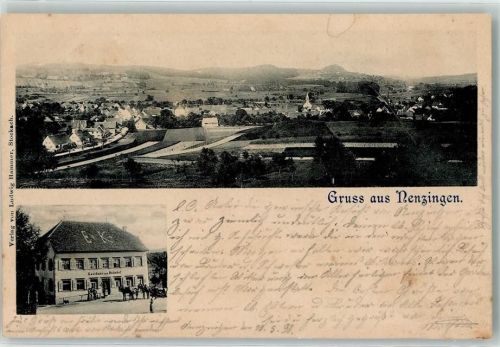 Nenzingen 1898 Gasthaus Zum Bahnhof