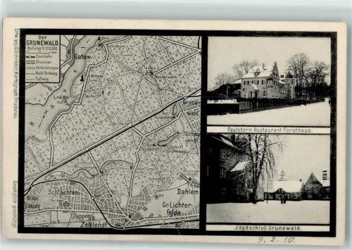 Grunewald Landkarte Paulsborn Gasthaus Forsthaus Jagdschloss