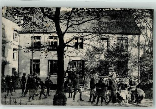 Flensburg Realschule Pausenhof Inflationsporto 180 Reichsmark