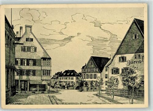 Schwenningen Gasthaus Bären sign. Helm. Schmidt