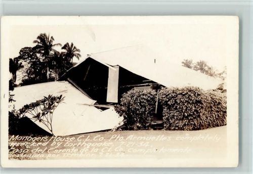 Managers House 1934 nach dem Erdbeben AK
