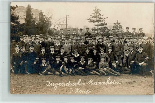 Mannheim Jugendwehr I. Komp. Gruppenaufnahme