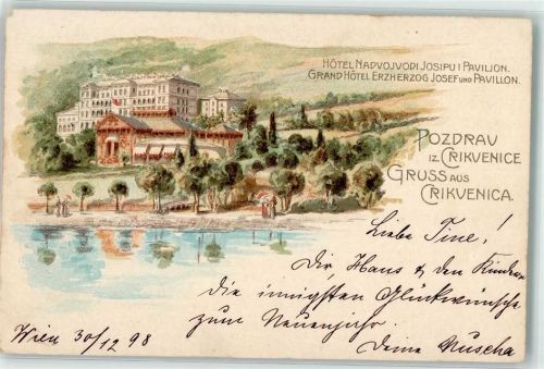 Crikvenica 1898 Hotel Nadvojvodi Grand Hotel Erzherzog Josef u. Pavillon