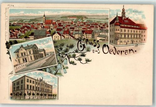Oederan Rathaus Bahnhof Schule