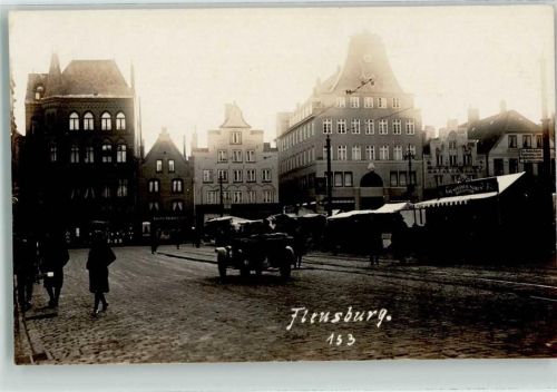 Flensburg Wohnhäuser Marktbuden Ort handschriftlich