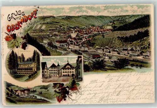 Oberndorf 1903 Schützenhaus Marktplatz Bahnhof
