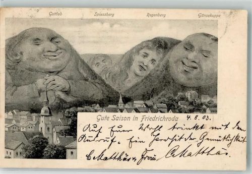 Friedrichroda 1903 Gottlob Spiessberg Regenberg Gänsekuppe Bergessichter