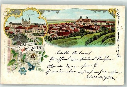Weingarten 1909 Klosterkirche Kaserne