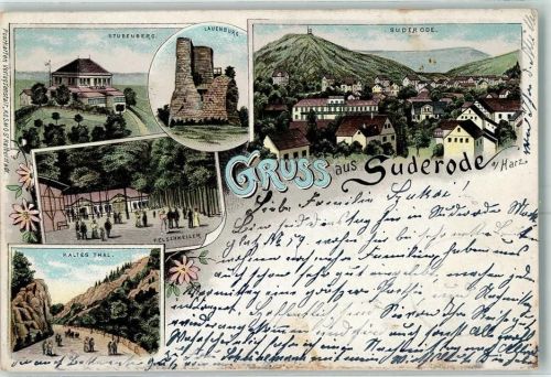 Bad Suderode 1899 Stubenberg Lauenburg Felsenkeller Kaltes Tal