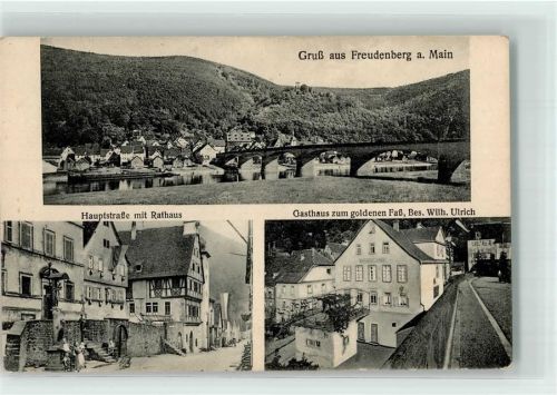 Freudenberg Hauptstraße Rathaus Gasthaus zum goldenen Faß