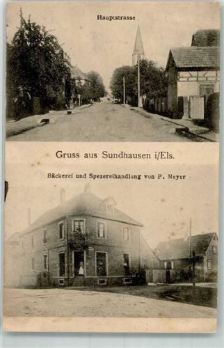 Sundhouse 1912 Geschäft Bäckerei Handlung Mayer Hauptstrasse