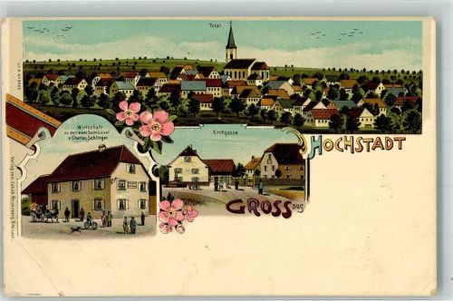 Hochstatt Gasthaus zu den zwei Schlüsslen Kirche Kirchgasse