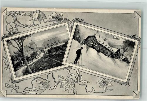 Birkendorf Langläufer Winter Dorfstraße Ort handschriftlich