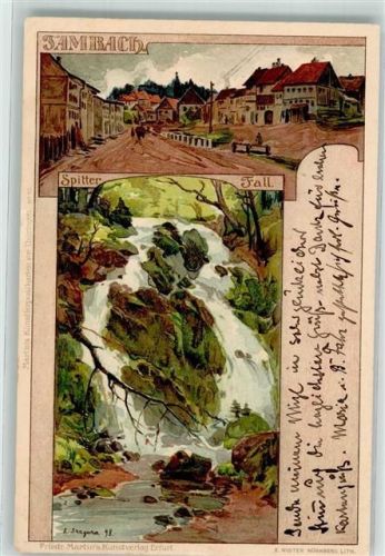 Tambach-Dietharz 1899 Spitterfall sign. Stagerta