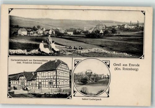 Ersrode Gartenwirtschaft zur Gartenschänke Fachwerkbau Schloß Ludwigseck