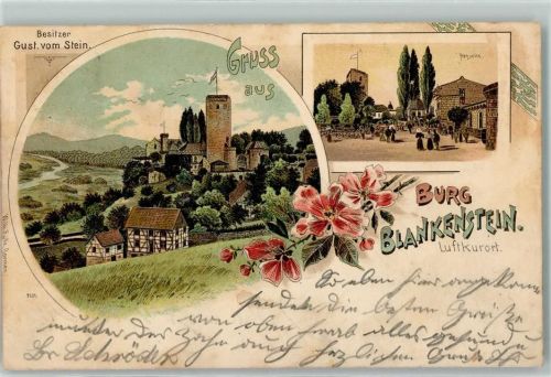 Blankenstein 1899 Burg Bes Gust. vom Stein