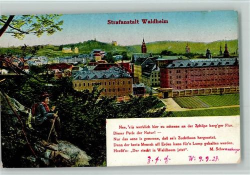 Waldheim 1927 Strafanstalt - Gefängnis AK