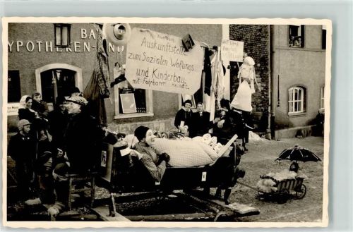 Waldkirchen Faschingsumzug Umzugswagen Auskunftstelle zum sozial. Wohnungs- und Kinderbau Ort lt. Fotograf
