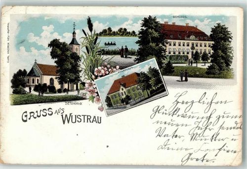 Wustrau 1902 Schloß Zietengrab Pfarrhaus