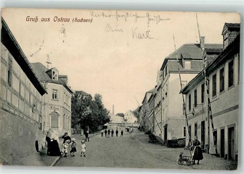 Ostrau 1912 Dorfstraße