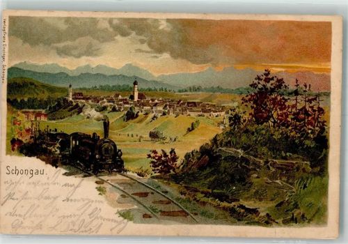 Schongau 1901 Dampfzug