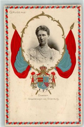 1899 Elisabeth Grossherzogin von Oldenburg - Wappen Fahnen