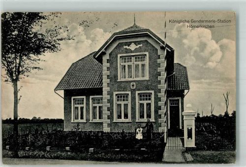 Brande-Hörnerkirchen 1915 Kgl. Gendarmerie-Station Polizist Pickelhaube