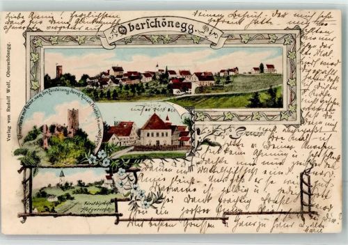 Oberschönegg 1903 Burgruine Römerturm Fürstbischöfl. Hofgericht
