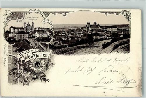 Weingarten 1902 Klosterkirche Kaserne