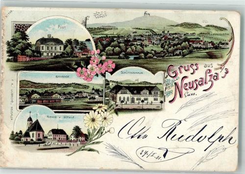 Neusalza-Spremberg 1901 Post Bahnhof Schützenhaus Kirche Schule