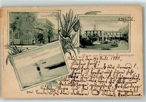Ostseebad Boltenhagen 1900 Hotel Roloff Fischermädchen Hotel Steinhagen
