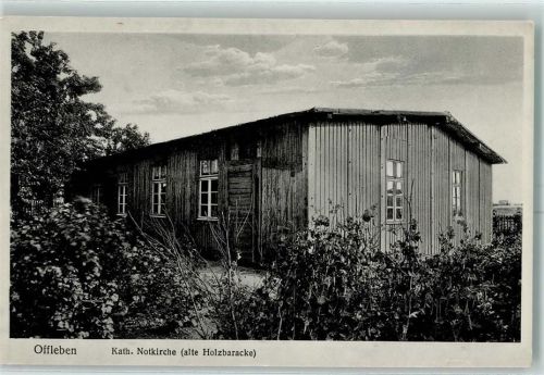 Offleben Kath. Notkirche Alte Holzbaracke