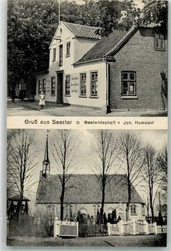 Seester 1915 Gasthaus Hamdorf Kirche