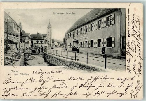 Niefern 1900 Brauerei Reichert AK