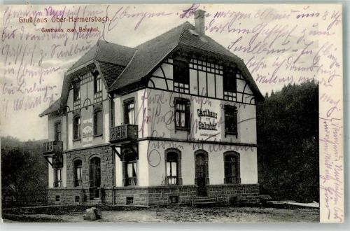 Oberharmersbach 1914 Gasthaus zum Bahnhof