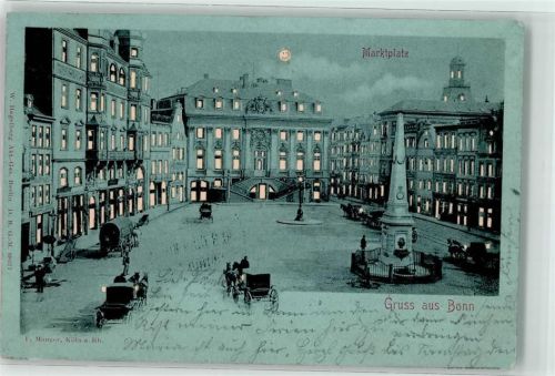 Bonn 1900 Marktplatz Kutschen