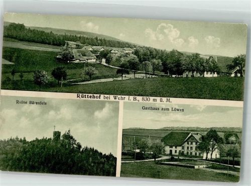 Wehr Rüttehof Ruine Bärenfels Gasthaus zum Löwen