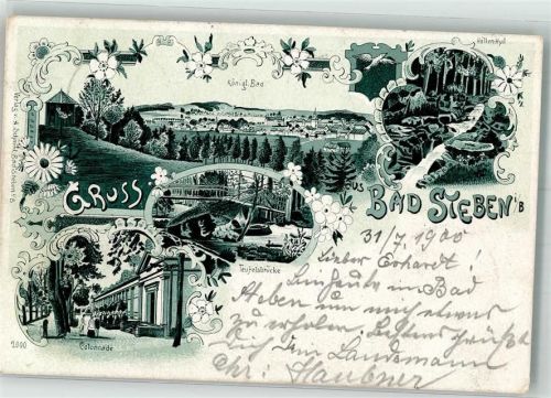 Bad Steben 1900 Colonade Teufelsbrücke Höllental